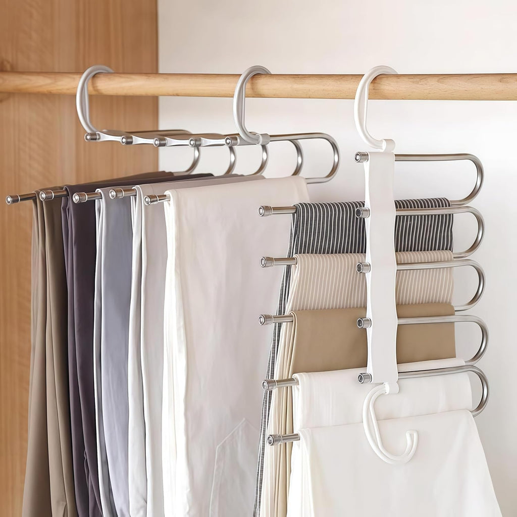 5 in 1 Stainless Steel Foldable Hanger for Clothes Hanging