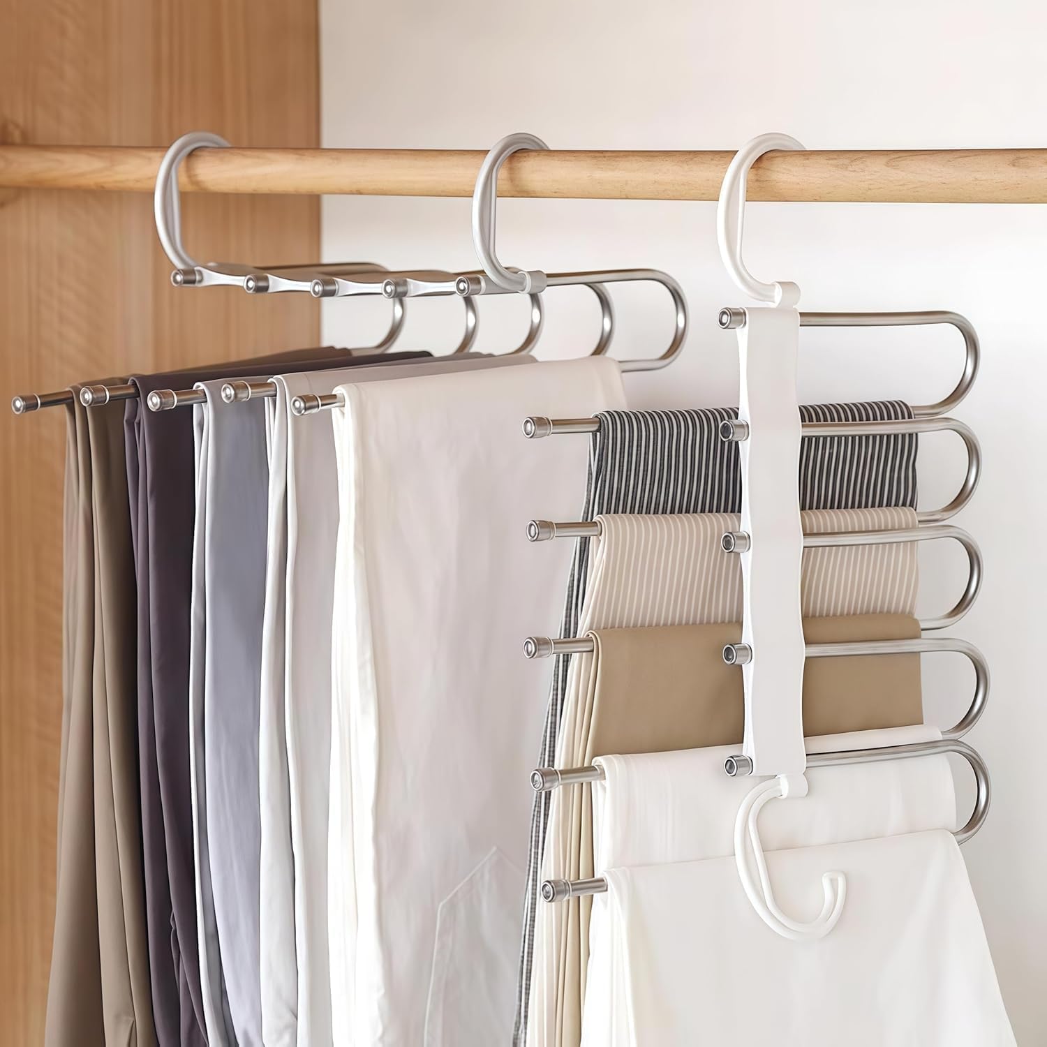 5 in 1 Stainless Steel Foldable Hanger for Clothes Hanging