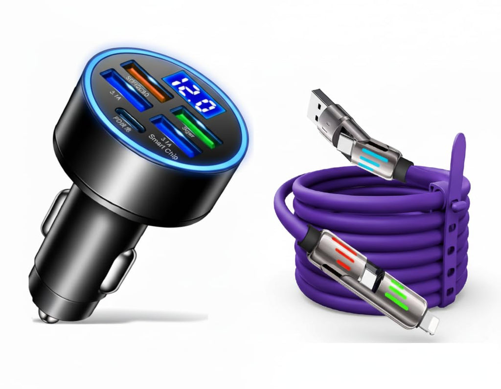 4-in-1 Fast Charging Car Charger (SA-28)
