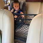 3-Layer Car Mesh Organizer, Seat Back Net Bag, Barrier of Backseat Pet Kids, Cargo Tissue Purse Hold