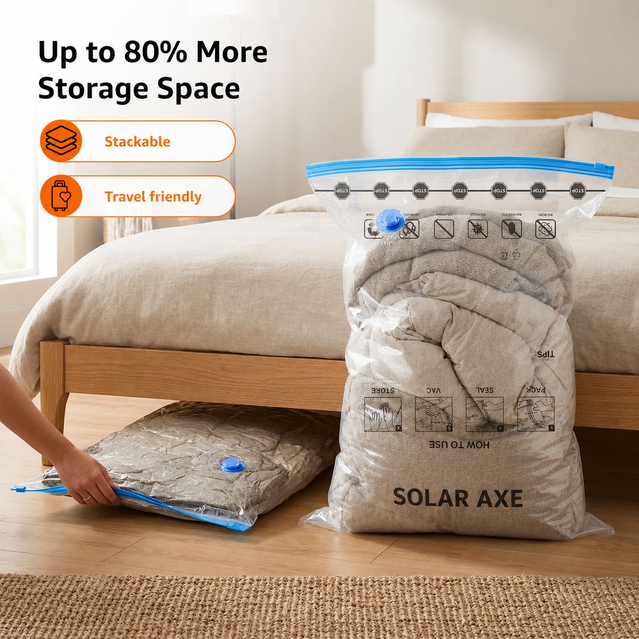 Vacuum Storage Compression Ziplock Bags