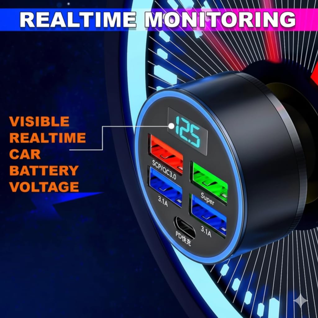 4-in-1 Fast Charging Car Charger (SA-28)