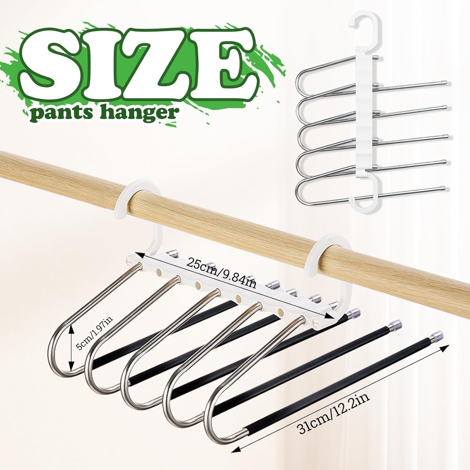 5 in 1 Stainless Steel Foldable Hanger for Clothes Hanging
