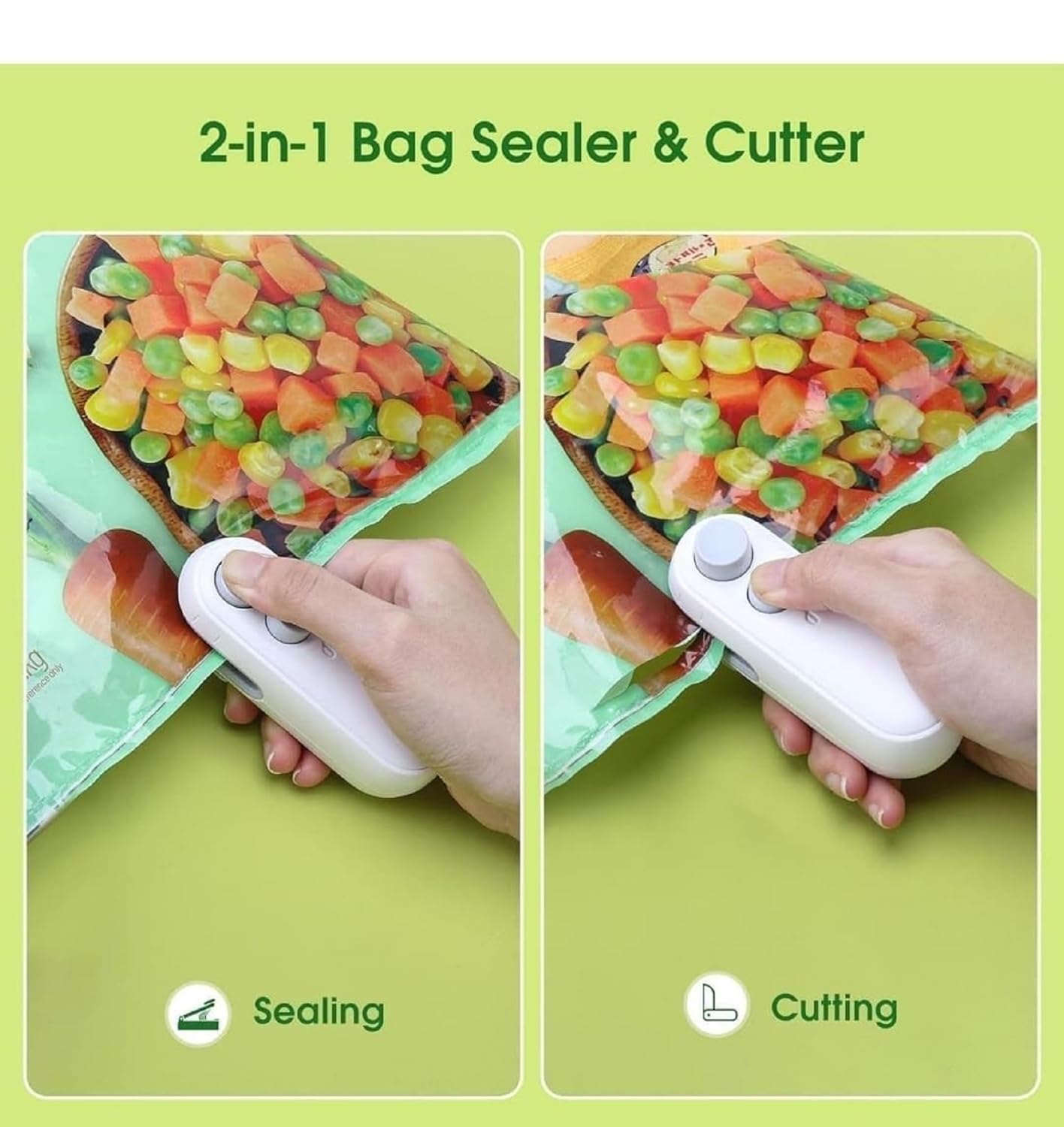 Electric Bag Sealer with Cutter for Plastic Bags