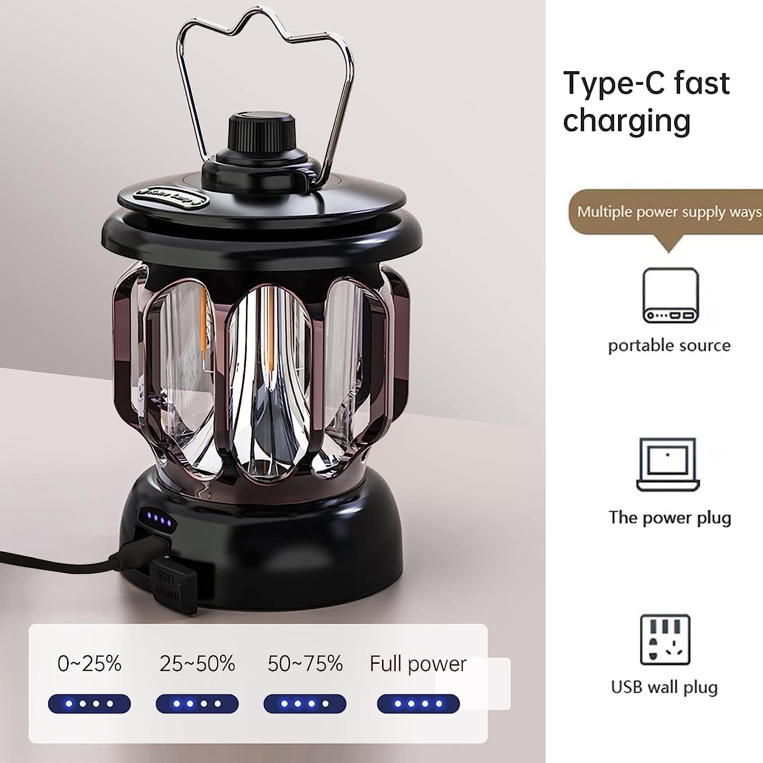 Rechargeable Solar Emergency Light Lantern