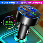 4-in-1 Fast Charging Car Charger (SA-28)