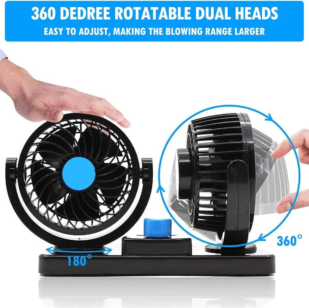 Double Head Cooling Electric Fan