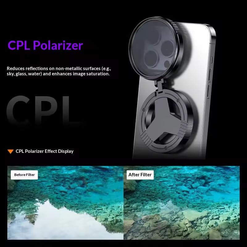 52mm Magnetic Camera Filter Adapter Ring for iPhone & Android