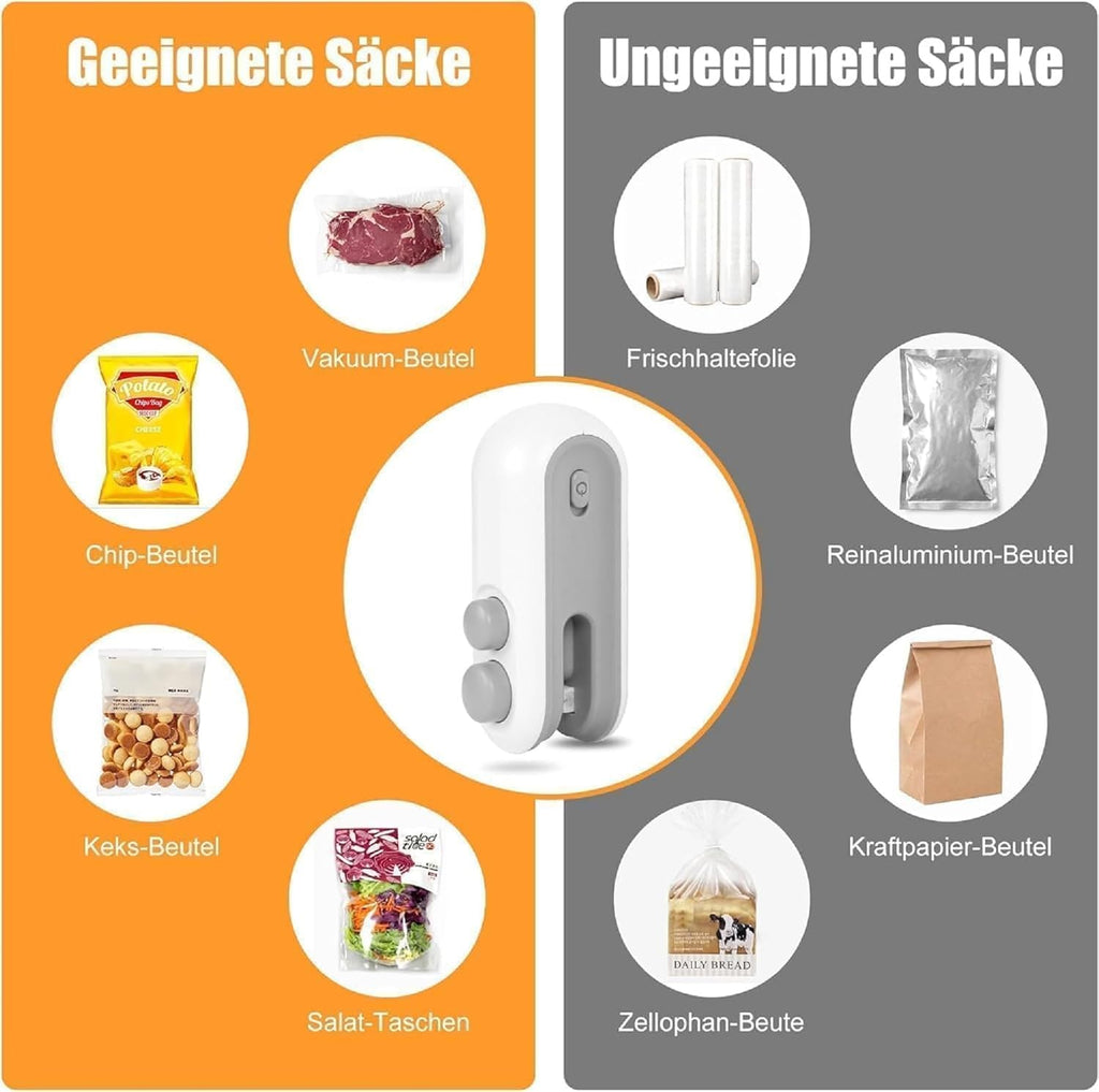 Electric Bag Sealer with Cutter for Plastic Bags
