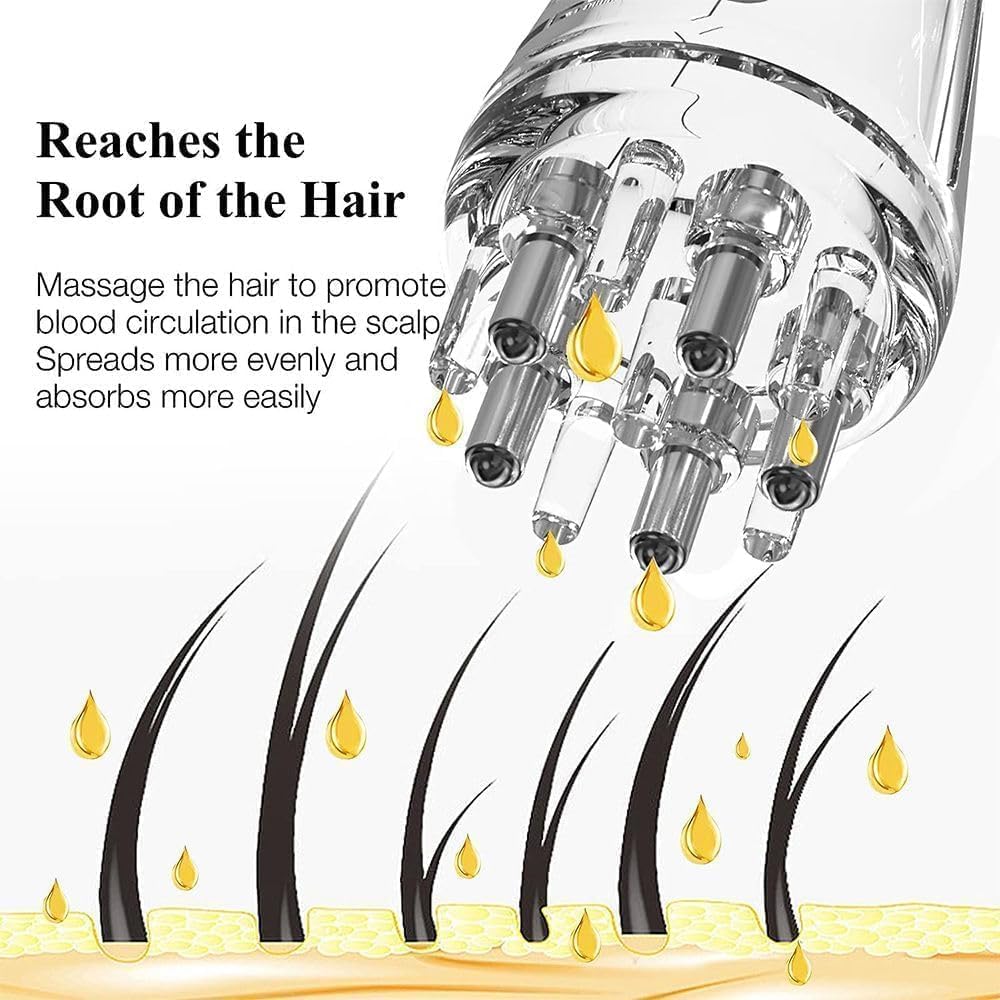 Hair Oil Applicator Comb, Smooth Root Comb Applicator Bottle