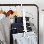 5 in 1 Stainless Steel Foldable Hanger for Clothes Hanging