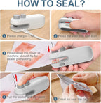 Electric Bag Sealer with Cutter for Plastic Bags