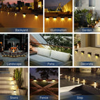Waterproof LED Solar Powered Deck Stair Outdoor Light (Pack of 4)