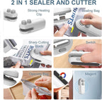 Electric Bag Sealer with Cutter for Plastic Bags