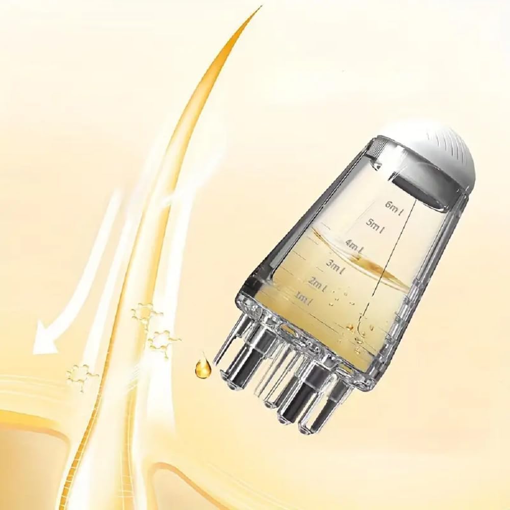 Hair Oil Applicator Comb, Smooth Root Comb Applicator Bottle