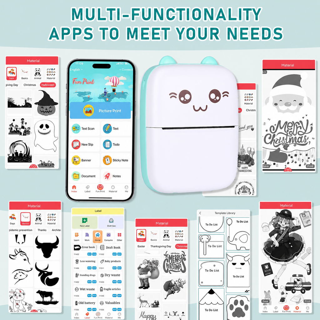 Mini Bluetooth Printer for Kids| Durable, Portable & Safe